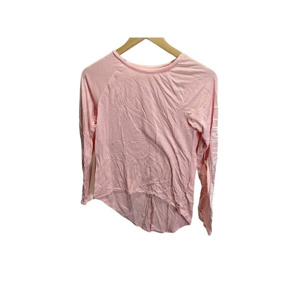 Calvin Klein Performance T Shirt Long Sleeve Pink Girls Size L 12/14 - Picture 5 of 5
